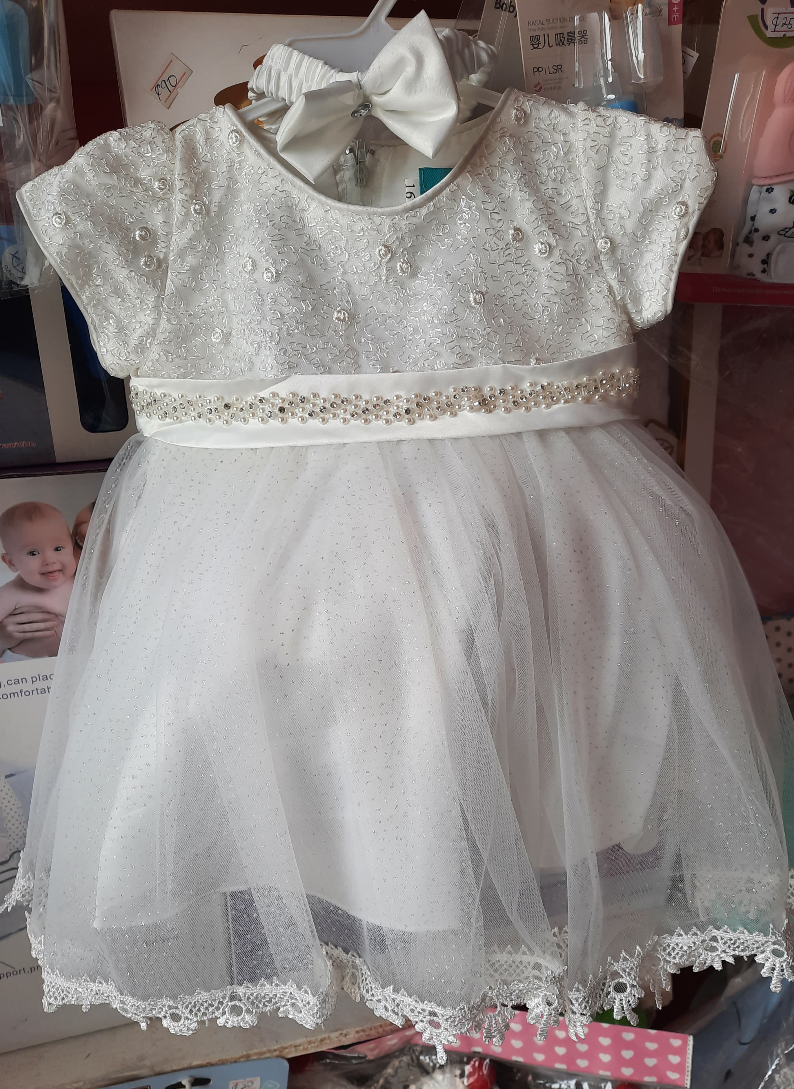 Baby Girl white dress or christening dress 3months to 6months