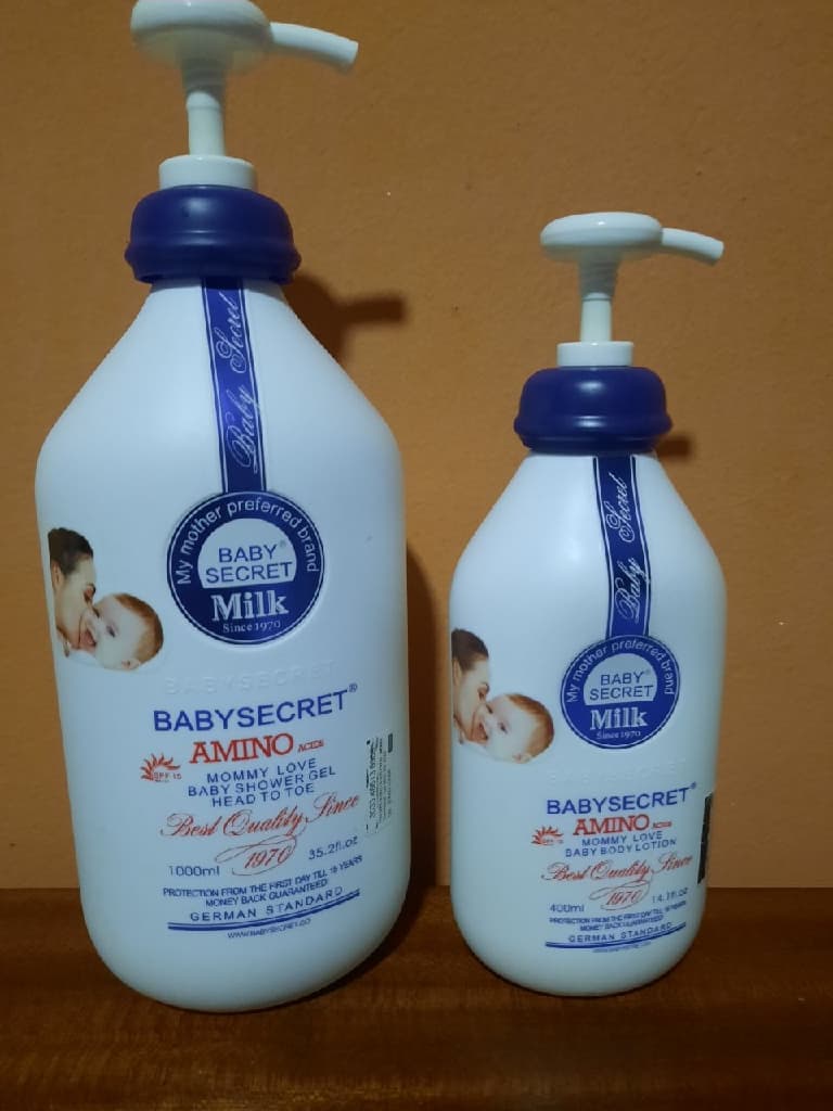 Baby secret amino shower gel 1000ml and baby secret lotion