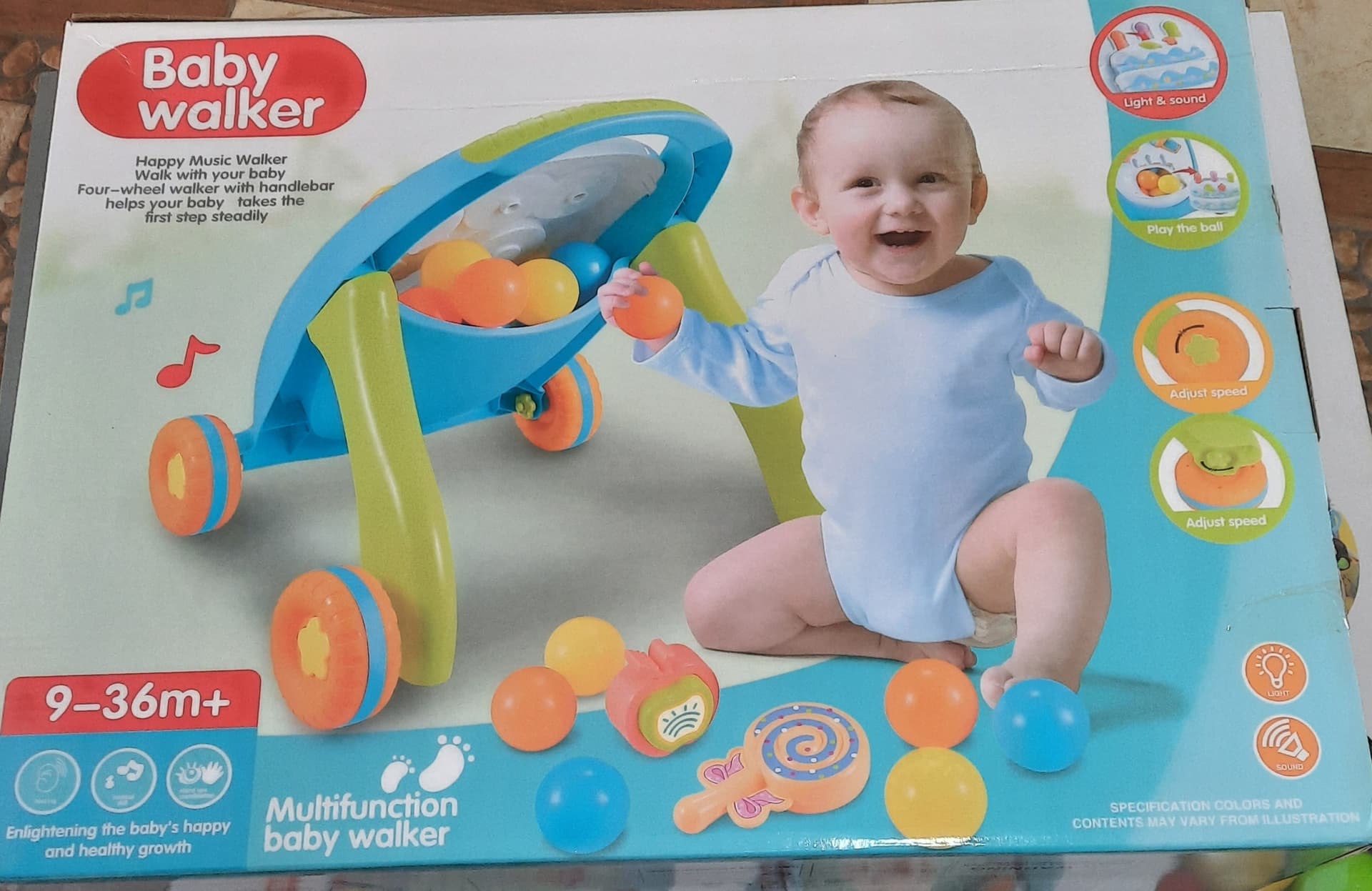 Multifunctional baby push walker