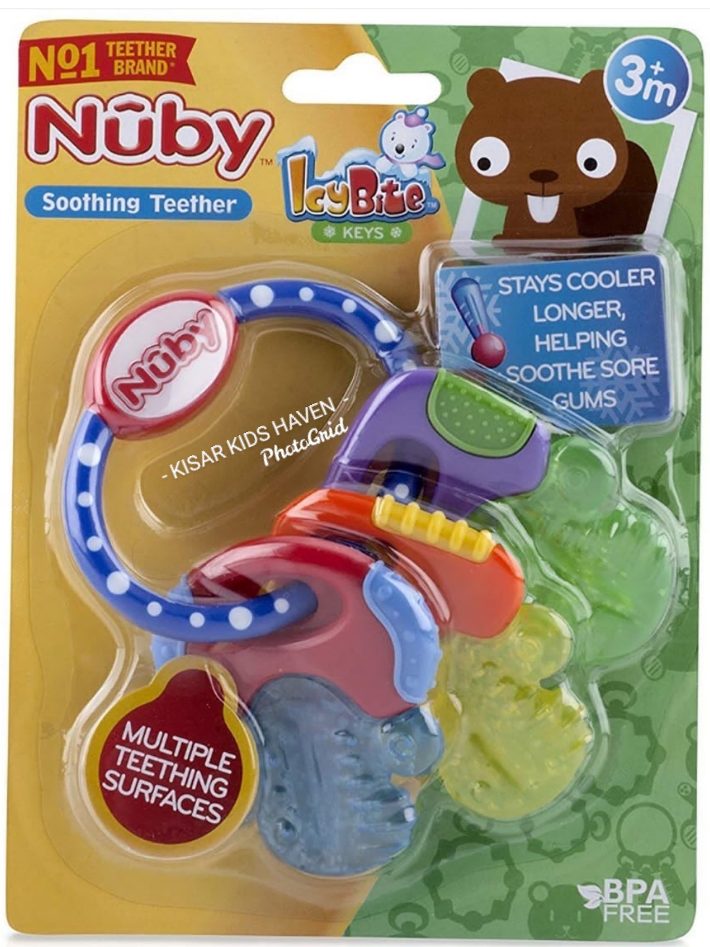 Nuby ice bite soothing teether keys