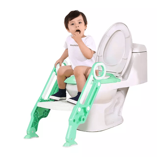 Kids toilet seat with ladder