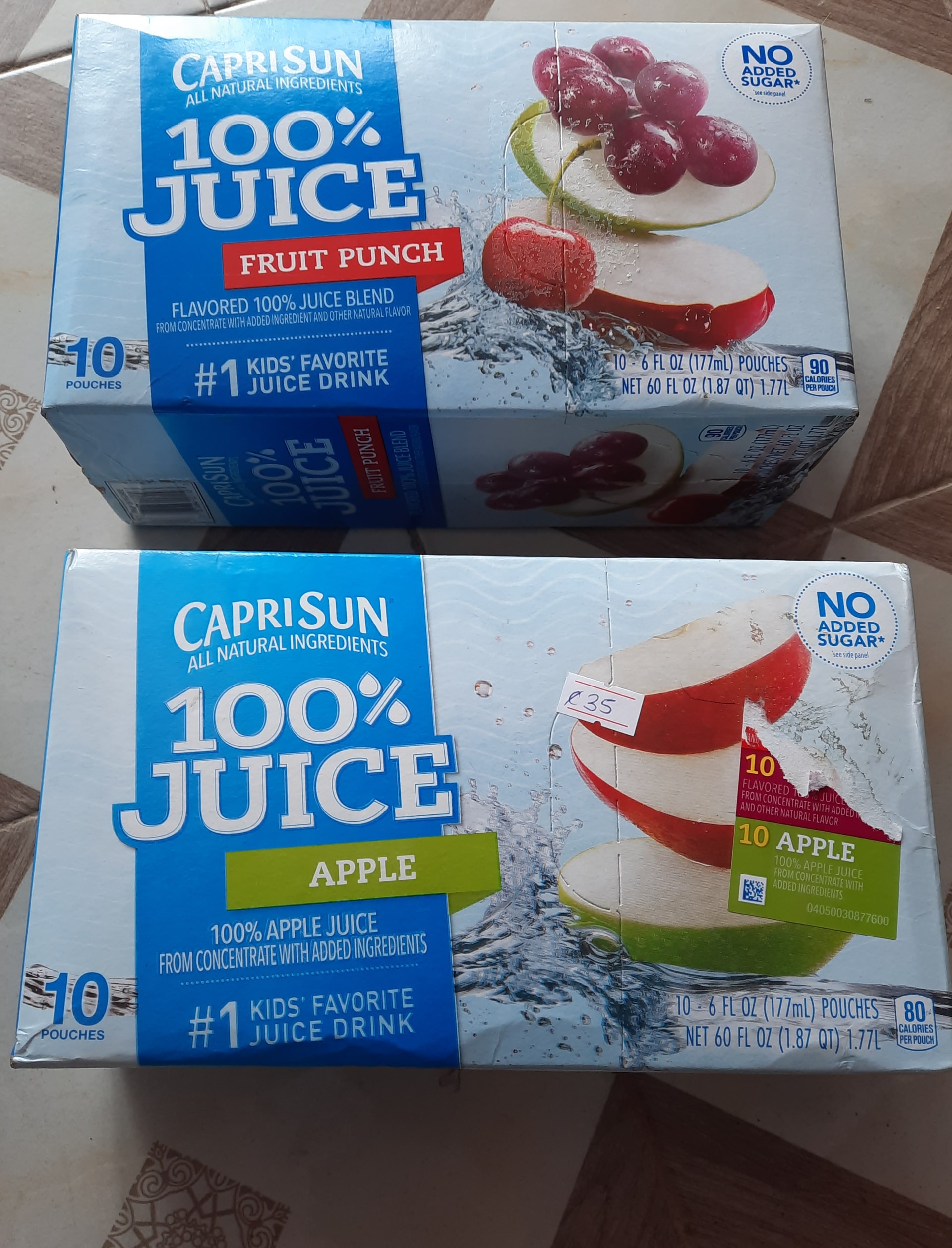 Caprisun 100% natural juice for kids 10 pieces