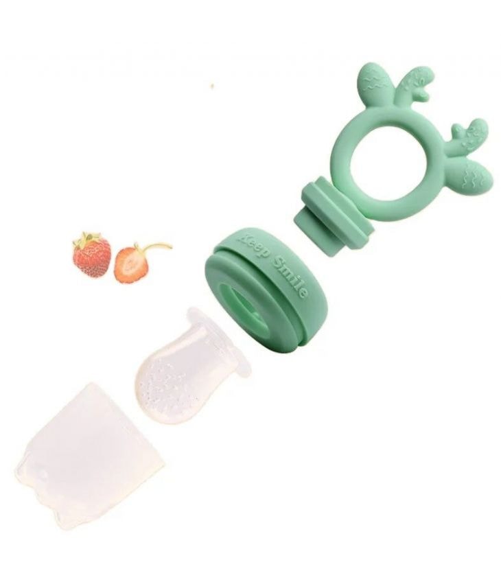 Baby Fruit pacifer and silicon feeding bottle(3 heads)